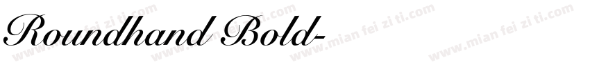 Roundhand Bold字体转换